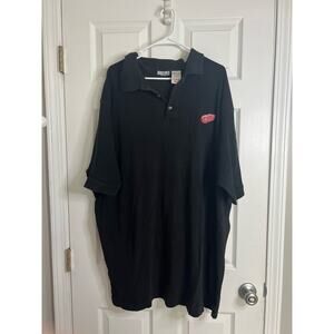 Retro Reebok Detroit Red Wings NHL Licensed Black Polo-Shirt 4XLT